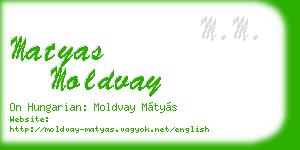 matyas moldvay business card